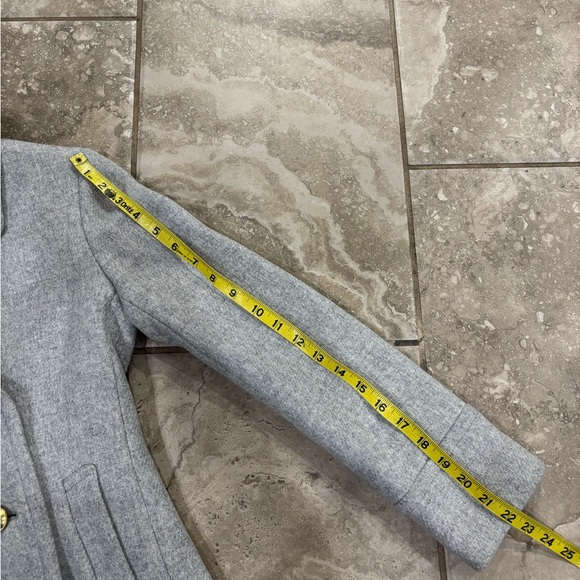 J.Crew Majesty‎ Peacot In Stadium Cloth F4923 sz 0 silver - Picture 12 of 16